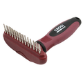 Double-Row Undercoat Rake for Long-Haired Dogs