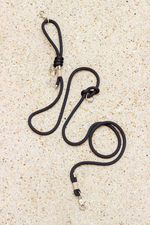 Cobalt Black Rope Dog Leash